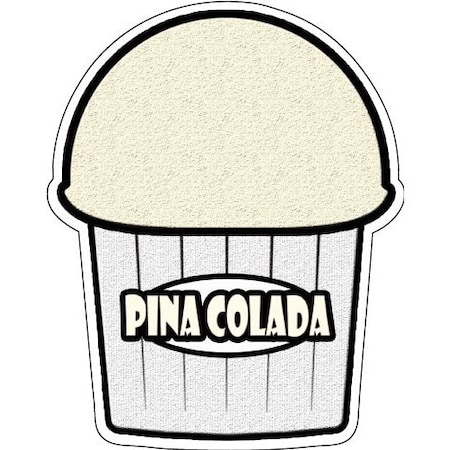 Signmission PINA COLADA FLAVOR Italian Iceshaved ice cart trailer stand sticker, D-DC-48-Pina Colada Flavor D-DC-48-Pina Colada Flavor